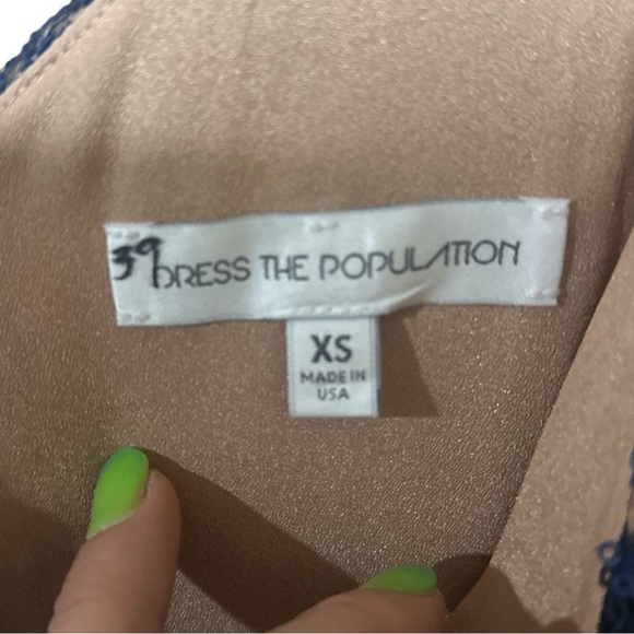 NWT - Dress The Population Karen Sequin & Lace Gown - size XS - Picture 5 of 8